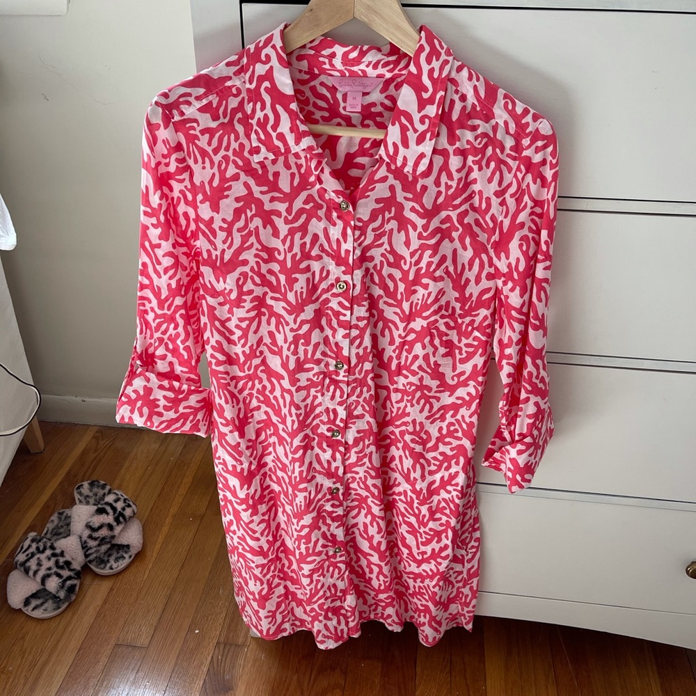 Lilly Pulitzer Natalie Dress Coverup Medium EUC